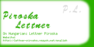 piroska lettner business card